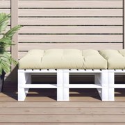 vidaXL Almofadão para sofá de paletes 120x80x12 cm tecido creme