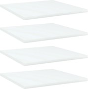 vidaXL Prateleiras para estante 4 pcs 40x40x1,5cm contraplacado branco