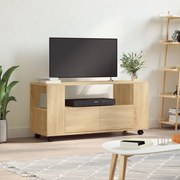 vidaXL Móvel de TV 102x34,5x43 cm derivados de madeira carvalho sonoma