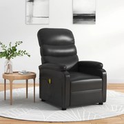 vidaXL Poltrona de massagens couro artificial preto