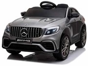 Carro elétrico para crianças MERCEDES-BENZ GLC 63 12V, Pneus em borracha, banco em pele artificial Cinzento