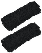 Redes para feno 2 pcs retangular 75x50 cm PP preto