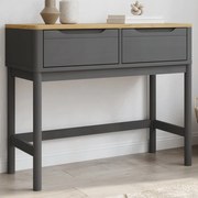 vidaXL Mesa consola FLORO 89,5x36,5x73 cm pinho maciço cinzento