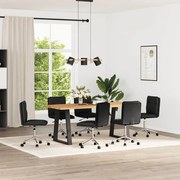 vidaXL Cadeiras de jantar 6 pcs couro artificial preto