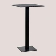 Mesa Alta De Bar Quadrada 60x60 Cm Em Mármore Livanto Mármore Nero Marquina & Preto - Sklum