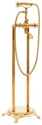 vidaXL Torneira de pé para banheira aço inoxidável 99,5 cm dourado