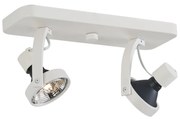 Foco de teto de design branco GU10 70mm 2-luzes ajustável - Vo Design
