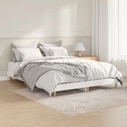 Estrutura cama 140x190 cm derivados de madeira branco brilhante