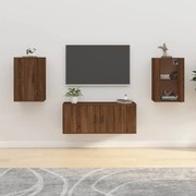 vidaXL Móveis de TV de parede 2 pcs 40x34,5x60 cm carvalho castanho