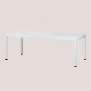 Rectangular Garden Table 210x100 Cm In Marti Aluminum Gardénia Branco - Sklum