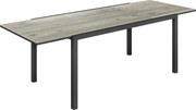 Outsunny Mesa de jantar extensível para 6-8 pessoas, mesa exterior ajustável em alumínio, aço, plástico, aparência de madeira, Cinza | Aosom Portugal