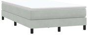 vidaXL Box Cama de primavera sem Colchão Cinzento Claro 120x210 cm