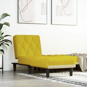 vidaXL Chaise longue veludo amarelo
