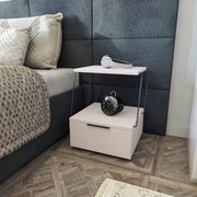 Mesa de Cabeceira Tekoba – Branco – 42x52x41 cm