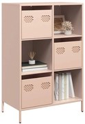 vidaXL Móvel alto 68x39x103,5 cm aço rosa