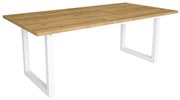 Mesa de sala de jantar | 10 pessoas | 200 | Robusto e estável graças à sua estrutura e pernas sólidas | Ideal para reuniões familiares | Oak | Estilo