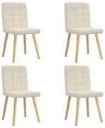 vidaXL Cadeiras de jantar 4 pcs linho