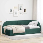 vidaXL Estrutura de Cama de Canto Verde Escuro 80 cm x 200 cm