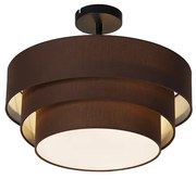 Candeeiro de teto moderno castanho 45 cm 3-luzes - Drum Trio Moderno