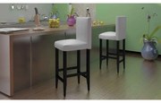 vidaXL Bancos de bar 4 pcs couro artificial branco