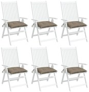 vidaXL Almofadões móveis paletes 6 pcs tecido oxford cinza-acastanhado