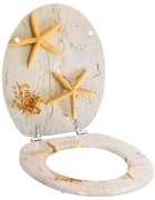 vidaXL Assento de sanita com tampa MDF design estrela-do-mar