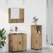 vidaXL Conjunto de Móveis para Banheiro 3 pcs Carvalho Artesanal