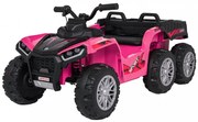 Moto 4 elétrica para crianças 12V 4x4 Sport TX ATV, Rodas Espuma EVA, assento couro ecológico Rosa