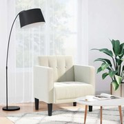 vidaXL Poltrona com apoio de braços 53 cm veludo creme