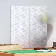 vidaXL Degrau Quadrado 4 pcs Prateado 20 x 20 cm Alumínio