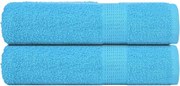 vidaXL Toalhas de banho FROGN 2pcs 70x140 cm 360 g/m² turquesa