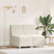 vidaXL Cadeiras de Sofá 2 pcs Creme 55 x 74 x 82 cm Veludo