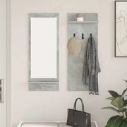 vidaXL Cabideiro de Parede Cinzento cimento 70 x 10 x 90 cm