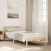 vidaXL Cama extra longa sem colchão 90x210 cm madeira de pinho maciça