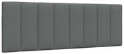 vidaXL Almofadão de cabeceira 140 cm tecido cinzento-escuro