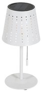 Candeeiro de mesa exterior branco com LED recarregável e solar com 3 níveis de luminosidade - Ferre Design