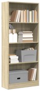 vidaXL Estante 60x24x143 cm derivados de madeira carvalho sonoma