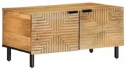 vidaXL Mesa de centro castanho 80x50x40 cm madeira de mangueira maciça