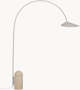 Candeeiro de pé em arco ajustável com base em travertino Arum