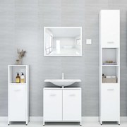 vidaXL 4 pcs conjunto de móveis de casa de banho contraplacado branco