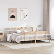 vidaXL Cama sem colchão 180x200 cm madeira de pinho maciça