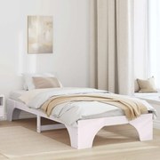 vidaXL Estrutura de Cama Branca 90x200 cm em Madeira de Pinho Sólido da