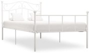 Estrutura de Cama Clariti em Metal Branco - 90x200 cm - Design Retro