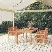vidaXL 4 pcs conjunto de jantar p/ jardim madeira de teca maciça