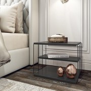 Mesa de Apoio Lifon – Antracite e Preto – 50 cm x 33 cm x 40 cm