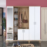 Hall Stand EA129 – Walnut White – 180 x 198,6 x 37,5 cm