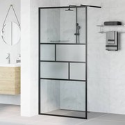 vidaXL Parede de Chuveiro Walk-in Preto 80 x 195 x 0.5 cm
