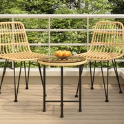 vidaXL Mesa de jantar Ø50 cm   vidro temperado e aço