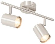 Candeeiro de Teto Moderno Aço 2 Luzes Ajustáveis - Jeana