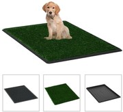 vidaXL WC animais de estimação c/ bandeja e relva artificial 76x51x3cm